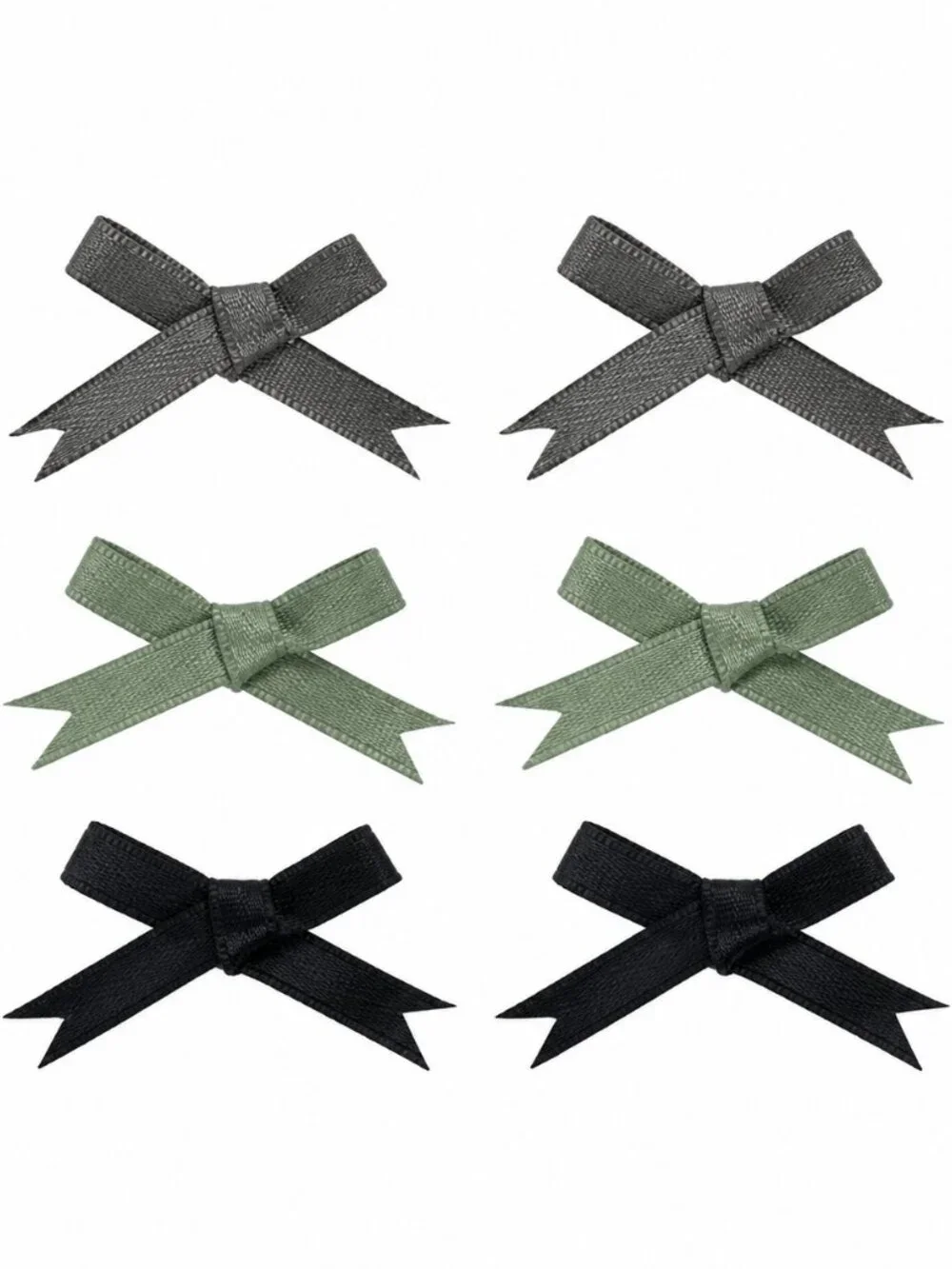 American Eagle 6-Pack Bow Hair Clips in Plastic Heart Ornament - NWT $10 MSRP